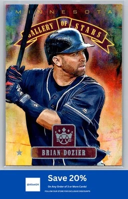 2018 Panini Diamond Kings #GS8 Brian Dozier Gallery of Stars Minnesota Twins I20 - Image 1 of 2