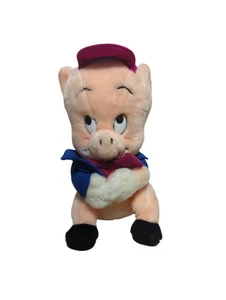1999 Warner Bros Looney Tunes PORKY PIG 11" Plush Vintage - Picture 1 of 7