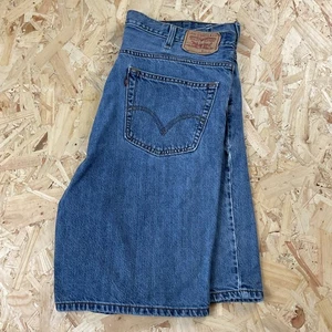 Pantalones Cortos Pesados Levi's Azul Denim Años 2000 De Colección W40 - Imagen 1 de 5