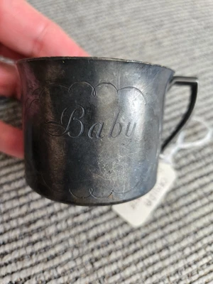 Plato de plata antiguo de colección taza de bebé placa Tudor comunidad Oneida  Foto 1 de 4