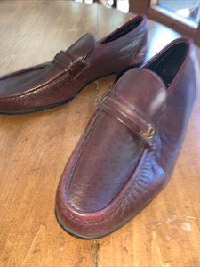 Mocasines Florsheim Logo Correa Rojo Profundo 10.5 EEE.   USA - Imagen 1 de 8