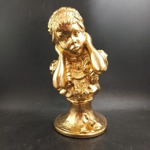 Estatuilla de niña estatuaria universal Kendrick alterada, firmada, c1971, dorada... obo - Imagen 1 de 11