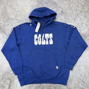 Indianapolis Colts Sweatshirt mens Large vintage hoodie pullover deadstock NWT - Picture 1 of 7