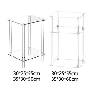 End Table Clear NightStand Easy Assembly Acrylic Small Table, Modern Acrylic - Picture 1 of 29