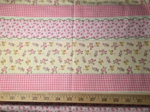 Snuggle Pink Gingham Floral Ducks Stripes Flannel Craft Fabric 33" Joann NEW - Picture 1 of 2