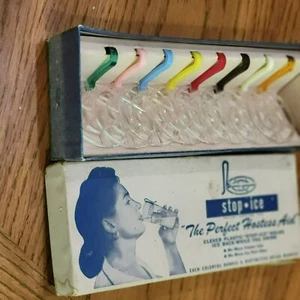 Hostess Bartender Gift Drink Marker STOP ICE Holds Back Ice 1960s Novelty Bar - Picture 1 of 10