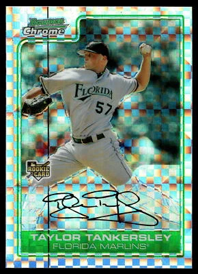2006 Bowman Chrome #BDP2 Taylor Tankersley Rookie Xfractor /299 Florida Marlins - Image 1 of 2