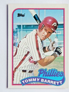 Tommy Barrett #653 Topps 1989 Baseball Card (Philadelphia Phillies) VG