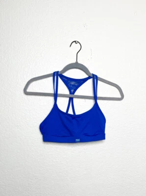 Sujetador deportivo Victoria’s Secret ROSA Yoga para mujer azul talla XS Foto 1 de 4