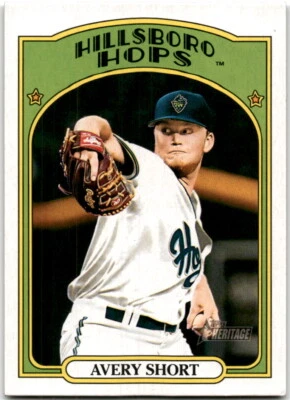 2021 Topps Heritage Minor League #46 Avery Short Hillsboro Hops - Image 1 of 2