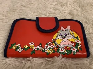 Vintage 1980 Bugs Bunny Honey Bunny Warner Bros. Inc. Red Vinyl Trifold Wallet - Picture 1 of 20