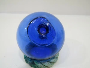 Vidrio Curio flotante azul maíz de 3,10 pulgadas de diámetro anterior a 1980 - (X37A) - Imagen 1 de 4