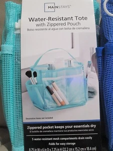 New - Mainstays Water Resistant Tote With Zipper Water - green - Picture 1 of 5