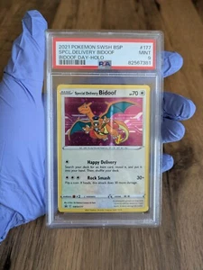 Special Delivery Bidoof PSA 9 SWIRL | SWSH177 2021 Black Star Promo Pokemon Karte - Bild 1 von 15