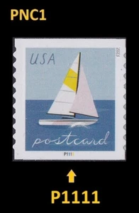 US 5749 Sailboats Yellow postcard rate PNC1 P1111 MNH 2023 - Picture 1 of 1