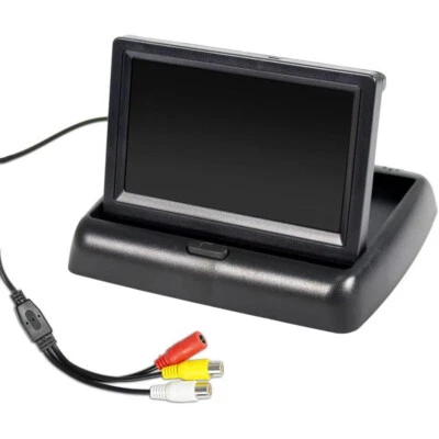 Monitor tft 4,3 pollici a scomparsa per telecamera retromarcia auto camper - Immagine 1 di 4