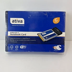ATIVA Wireless G Notebook Card #926-357 32-bit 802.11g 400ft Range - New in Box - Afbeelding 1 van 11