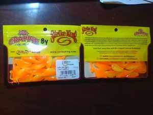 Mr. Crappie Strike King 2” Shadpole osage orange glow 15Pk  MRCSP-246G - Picture 1 of 1
