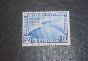 Deutsches Reich 1931 Nr.457 2 Mark Zeppelin Polarfahrt gestempelt - Bild 1 von 1
