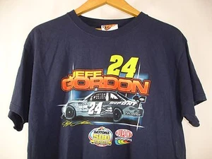 JEFF GORDON DAYTONA 500 50 YEARS 2008 DU PONT NASCAR BLUE MENS L TSHIRT - Picture 1 of 6