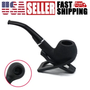Pipa de madera duradera para fumar cigarrillos de tabaco pipas de cigarros negra - Imagen 1 de 4