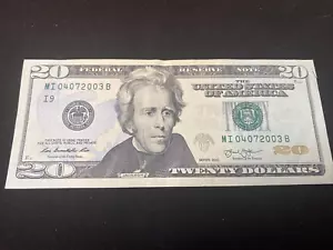 Birthday Note: April 7, 2003  Fancy Serial $20 Dollar Bill 2013 Series - Picture 1 of 2