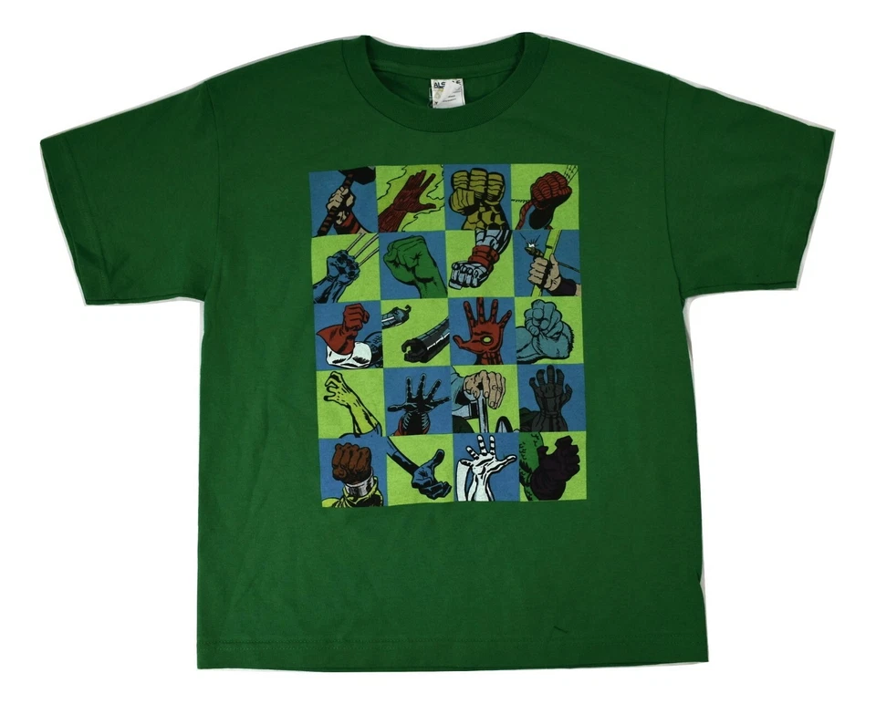 Marvel Youth Boys Hero Hands Fists Tee Shirt New M, L - Image 1 of 1