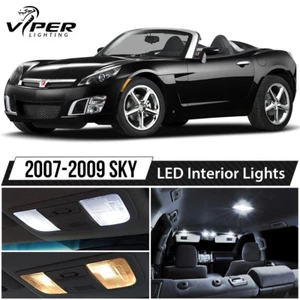 2007-2009 Saturn Sky White LED Lights Interior Package Kit - Foto 1 di 8