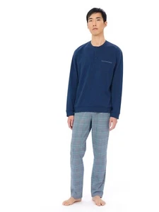 Ragno Pigiama lungo Uomo scollo serafino bottoni interlock caldo cotone inverno - Imagen 1 de 4