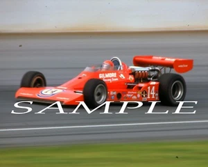 AJ FOYT 1975 #14 GILMORE RACING INDY CAR RACING ON TRACK 8X10 GLOSSY PHOTO #3 - Picture 1 of 1