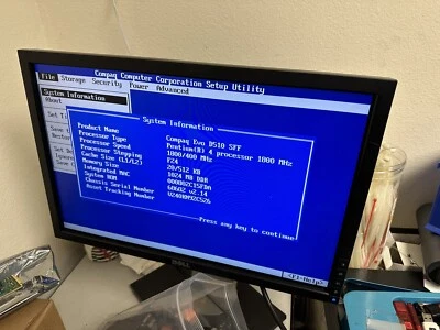 Retro Vintage Compaq Evo D510 Pentium 4 1.8 GHz 1gb 40GB Windows XP Desktop PC - Image 1 of 4
