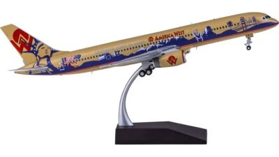 1:200 GeminiJets American West BOEING 757-200 avión de pasajeros modelo fundido a presión Foto 1 de 4