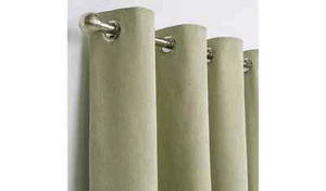 Cortinas de ojales forradas con oscurecimiento liso texturizado Habitat - verde - (artículo de prueba de caja abierta) - Imagen 1 de 8