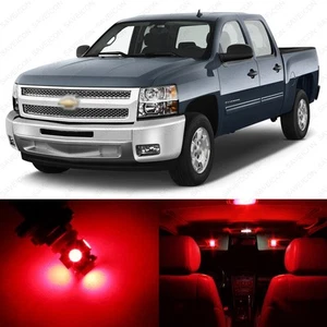 Paquete de 12 luces interiores LED rojas para Chevy Silverado 2007-2013 + herramienta de palanca - Imagen 1 de 8