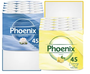 Rollos de inodoro Phoenix - Paquete de 90 | 3 capas perfumadas y acolchadas de lujo sin perfume - Imagen 1 de 9