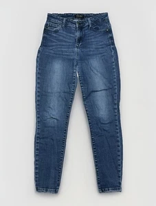 Pantalones de mezclilla JUDY BLUE Los Angeles lavado oscuro tiro alto ajustados talla 7/28 - Imagen 1 de 4