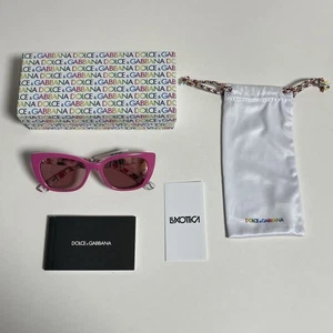 Dolce & Gabbana DX 4427 Kids Pink Flowers Sunglasses - 100% Authentic - Like New - Picture 1 of 15