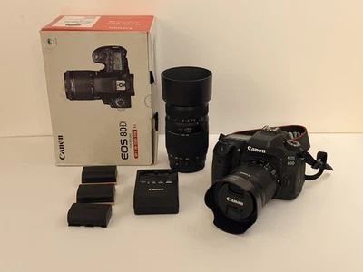Canon EOS 80D 24.2MP Digital SLR Camera + EF-S 18-55mm Is STM Lens + 300mm Lens - Image 1 of 2