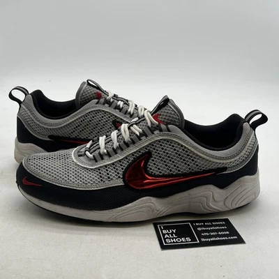 Size 9.5 - Nike Air Zoom Spiridon '16 2016 Silver Red (849776-001) - Image 1 of 4
