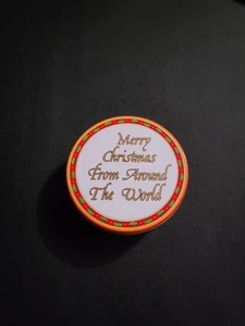 Posavasos vintage Feliz Navidad de todo el mundo con lata - Imagen 1 de 5
