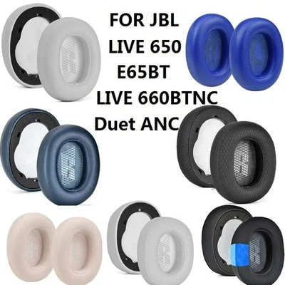 OHRPOLSTER24 Ohrpolster für JBL E65BTNC Duet ANC LIVE 650/660NC Kopfhörer, hochwertige Ersatz