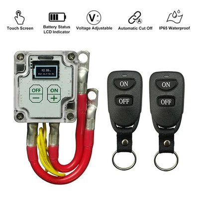 Car Battery Cut-off Disconnect Master Kill Switch w/2 Wireless Remote Controller - Image 1 of 4