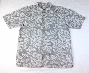 Honolua Surf Co Shirt Hawaiian Button Short Sleeve Mens XXL Floral Gray - Picture 1 of 6