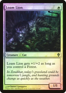 MTG FOIL Loam Lion  - Worldwake #013 - Picture 1 of 1