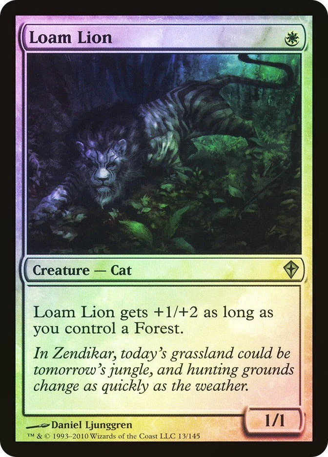 MTG FOIL Loam Lion  - Worldwake #013 - Image 1 of 1