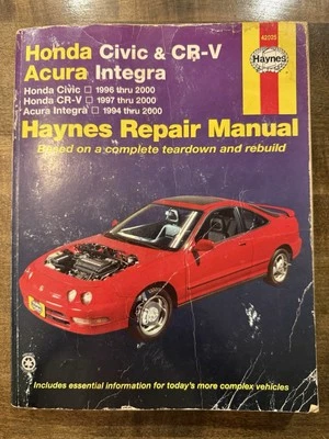Haynes Repair Manual Honda Civic (1996-2000) Honda CR-V & Acura Integra (42025) - Image 1 of 4