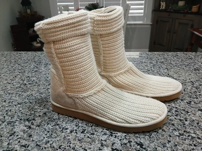 女士 UGG 经典针织天然开衫 SN5833 BEIGE 尺码 11 — 第 1/4 张图片