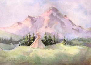 ACEO, ATC SPRINGTIME TIPI by Sharon Sharpe!!! - Picture 1 of 1
