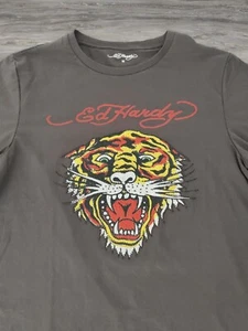 ED HARDY Men's Rhinestone Tiger Graphic Crewneck Short-Sleeve T-Shirt Size M - Picture 1 of 5