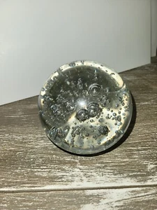 MCM Clear Suspended Bubble Orb Paperweight Artglass Retro controlled bubble - Picture 1 of 4
